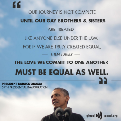 glaad:  We love this quote from President