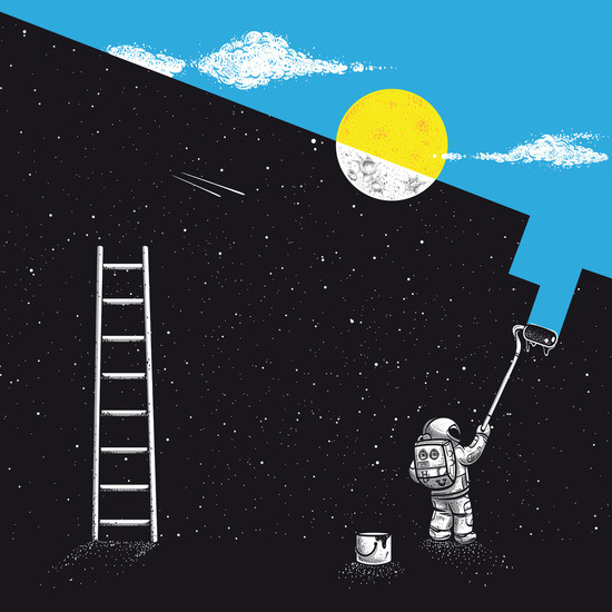 bestof-society6:    ART PRINTS BY ROBERT RICHTER    Galactic Ice Cream   Night Painter 