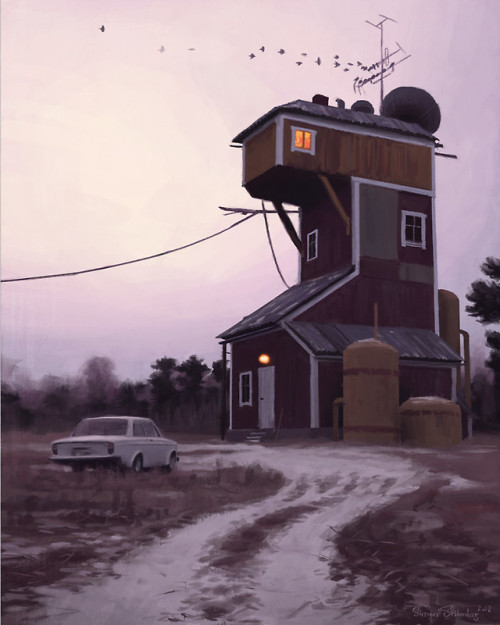 ahhmmmburr:  azertip:  Simon Stålenhag  If you get the chance, go to his website and play his game Ripple Dot Zero 