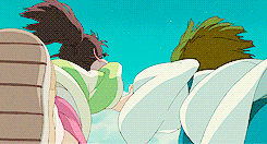 (3/5) Favorite Relationships » Chihiro &amp; HakuLin: “What’s going on?”Kamaji: “Something