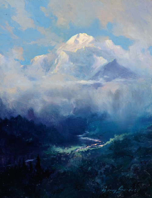 art-and-things-of-beauty:Sydney Mortimer Laurence (1865–1940) - Mount McKinley, oil on board, 