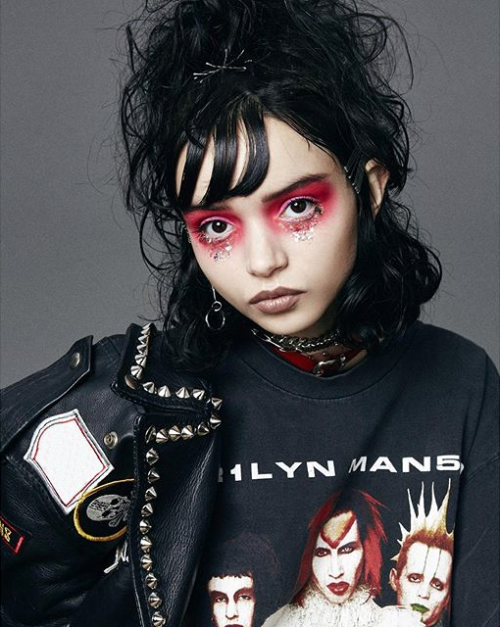 skelanimals:OBSESSING over this beauty spread “GLITTER GOTH” of @nylonmag in the February issue. Gli