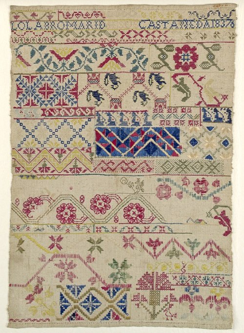 heaveninawildflower - Mexican needlework samplers.1) Early 19th...