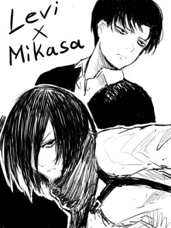 beautiful-illusion-wonder:   Source  we should all thank isayama for the sudden spike in new rivamika fanart. :D 