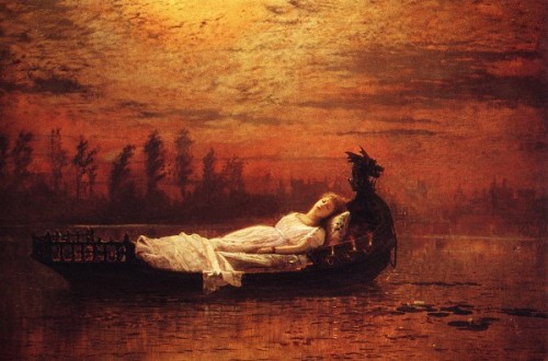 The Lady of Shalott by John Atkinson Grimshaw (ca. 1878).