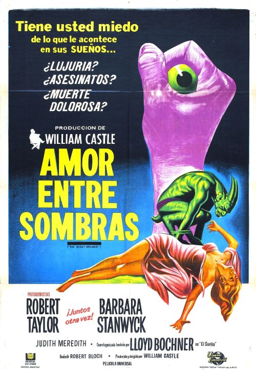 foreignmovieposters: The Night Walker (1964). Spanish-language poster.
