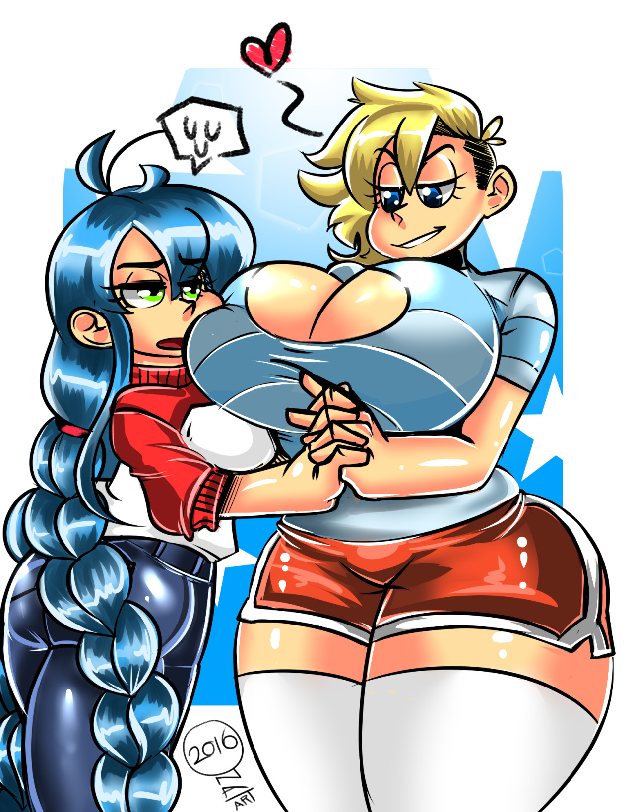 Kassie and Caren Pin -up! Just wanted to draw them again, i might draw them again