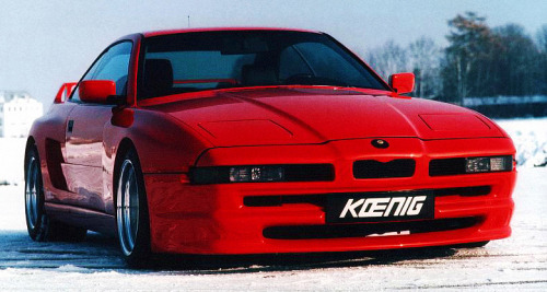 Koenig KS8 Turbo, 1992. A tuned BMW 8-series with a body kit and a supercharger bolted to the V12 en