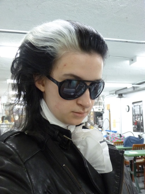 Earlier this year (when my hair was brown) I planned on going as Robert Smith for Halloween, but now