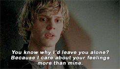 thedailylovejournal:   Find someone who loves you like Tate loved Violet  — Evan Peters  
