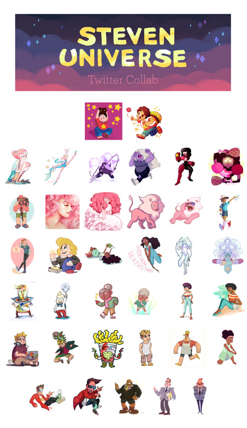 katyfarina:  The Steven Universe twitter collab is complete!! We had 37 amazing artists