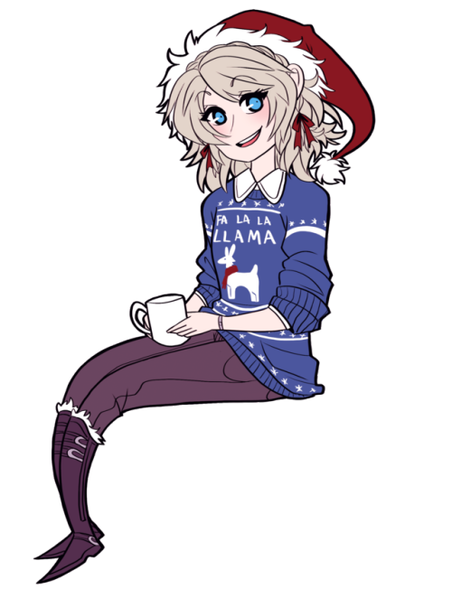 destiny-islanders:  It’s ya girl Luna in an ugly Christmas sweater :>  Noctis | Prompto |  