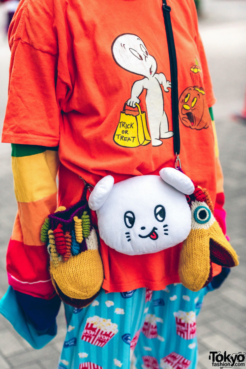 17-year-old Japanese students Asuko and Mai on the street in Tokyo wearing colorful fun looks featur