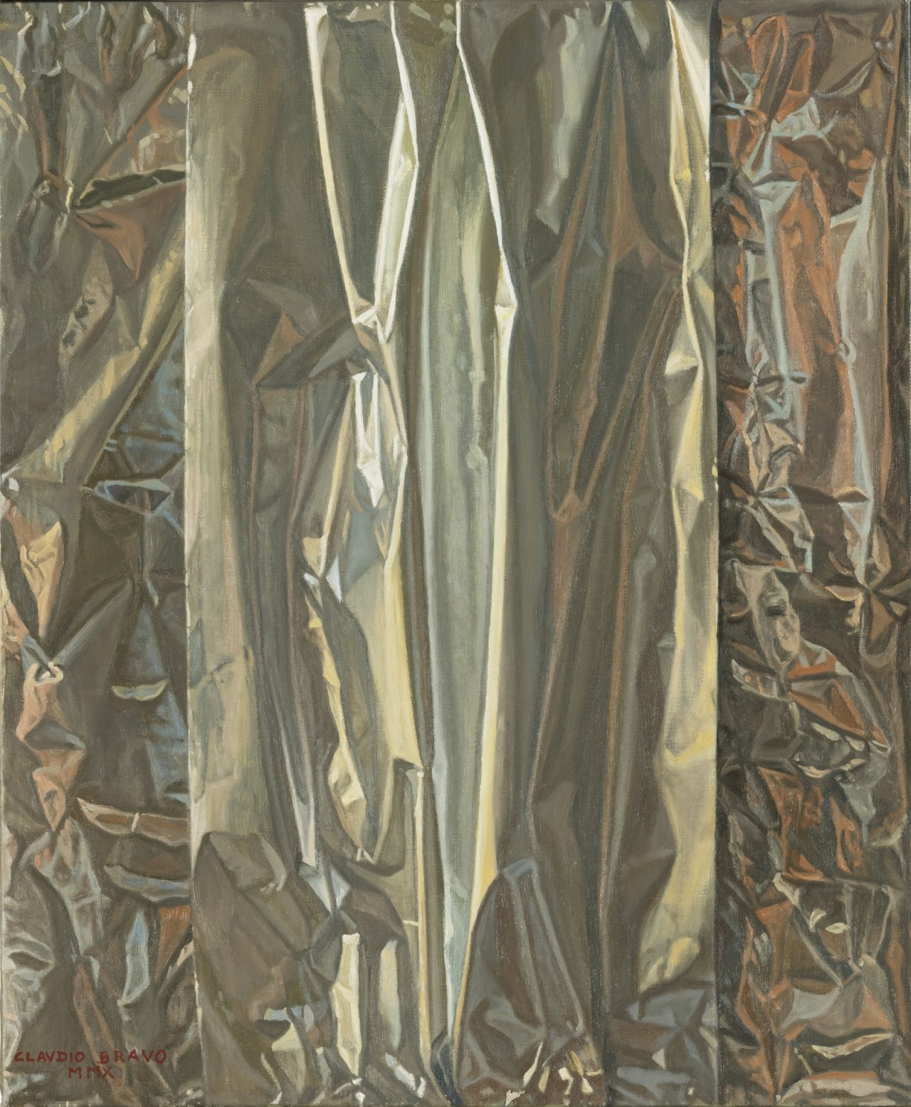 thunderstruck9:  Claudio Bravo (Chilean, 1936-2011), Silver Paper, 2010. Oil on canvas,