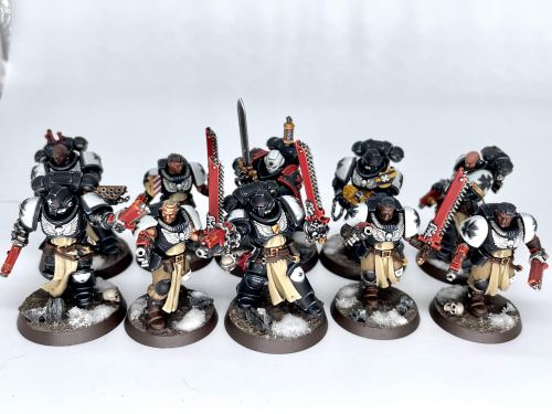 Primaris Crusaders! Batch painting these all was a bit much, but I’m happy with how they came 