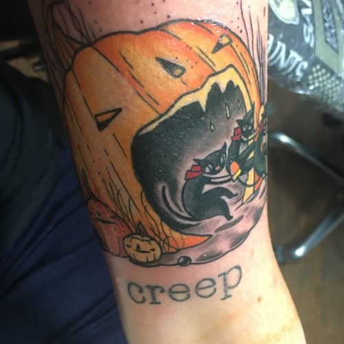 myforwardfuture:  I got some new dope spoopy ink today! Go show some love to Instagram.com/glovertattoos !!! If you’re anywhere near sc, he’s worth it!