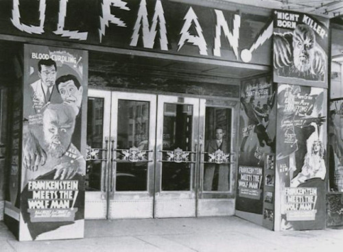 Frankenstein Meets the Wolf Man (1943) Fox - St. Louis, Missouri  Cinema Marquee