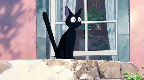 eggogorgon: You’d think they’d never seen a girl and a cat on a broom before!Kiki’s Delivery Service