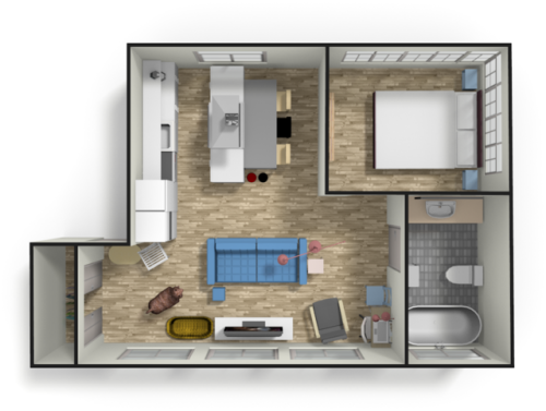 gogoichirin:I built a floor plan based on photos from the Scandinavian apartment used for Viktor’s a