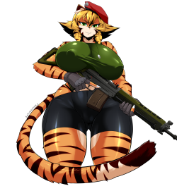 safurantora:  Sgt Saffron First time drawing firearms, kinda like how it turned out. Also its this time again, army is calling. I’ll be on duty for a few weeks, d-don’t worry I’ll be back!! 