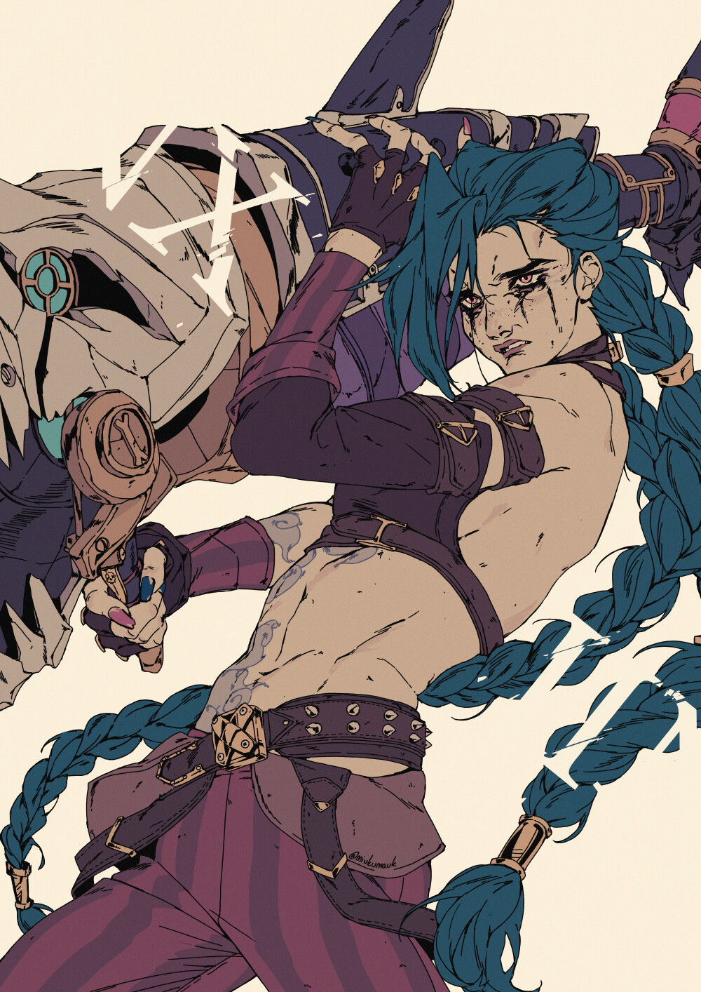 Arcane - Jinx - fan art by selected artists:

Carla Antonia,

Son Nguyen,

Renan Ribeiro,

Huyy Nguyen,

Mona Finden