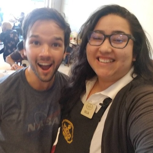 deliasnowy_garcia: Met @nathankress at work today! He is so kind ! It made my day ❤❤❤❤ [+]