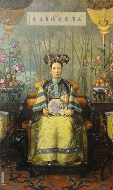 jeannepompadour: Portrait of the Qing Dynasty Cixi Imperial Dowager Empress of China by Hubert Vos, 