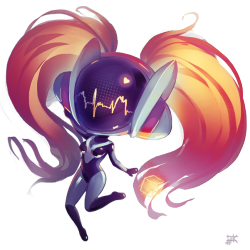 yep-that-tasted-purple:LoL - DJ Sona Concussive Chibi by cubehero