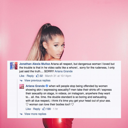 profeminist:missfarahx:THIS IS IMPORTANTMore Ariana Grande posts 