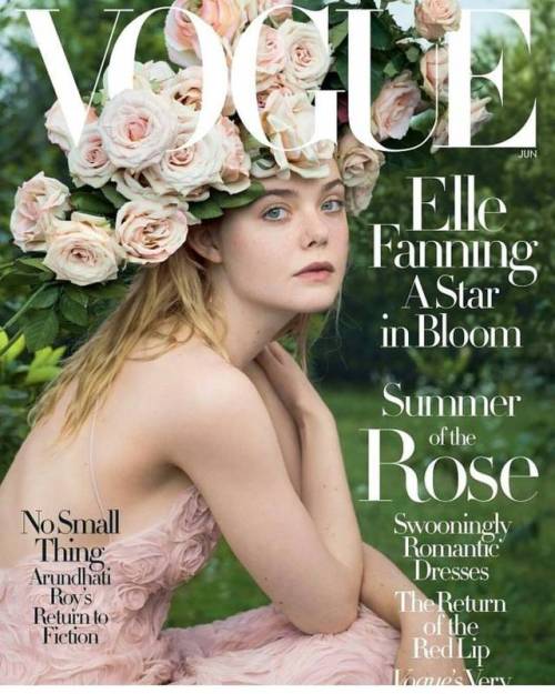 First Elle&rsquo;s Fanning Vogue Cover June 2017 #fashion #beauty #josephineskriver #dacotafanning 