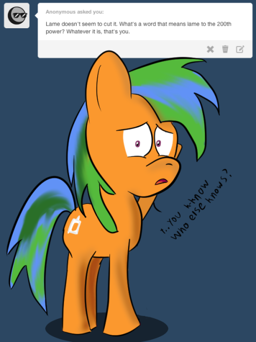 rainboompony:  ..r-run before i-it gets y-you aahhahah  X3! Rainy, you so adorbs >w< And definitely NOT lame <3