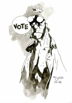 omercifulheaves:  A special message from HellboyArt by Mike Mignola