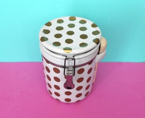 DIY Painted Coffee Canister {Tutorial via Neon Rattail}