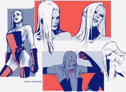 hamletmachine:  Cleaned up some sketches of my OC villain 💕   