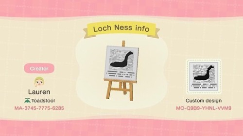 qr-closet:loch ness monster designs - signs, footprints, research