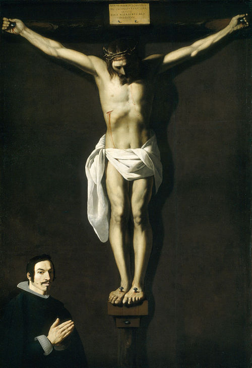 Christ Crucified with a Donor, Francisco de Zurbarán, 1640
