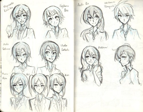 Sorry guys for not updating recently and being MIA ;w; Here are a few sketchbook scans from last yea