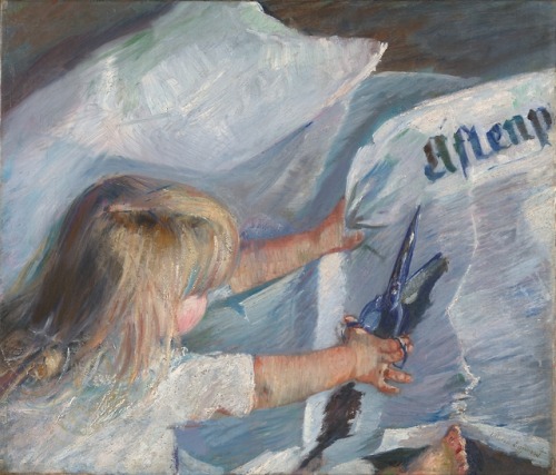 A subscriber to the Aftenposten (1887). Oda Krohg (Norwegian, 1860-1935). Oil on canvas. Nasjonalmus