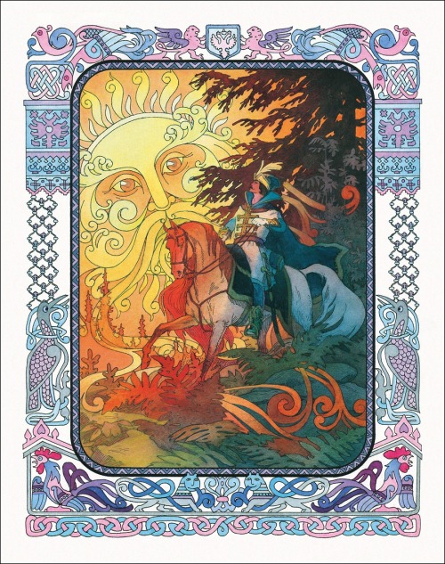 Vyacheslav Nazaruk’s illustration for the tale “The Tale of the Dead Princess and the Seven Knights“