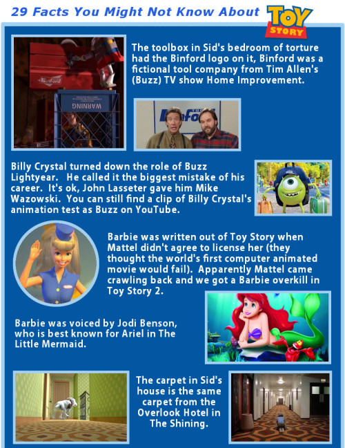 tastefullyoffensive:29 Facts You Might Not Have Known About Toy Story [aron]Previously: Pixar Movies