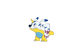 queeneyesore:  Petit fire!  Here’s a quick Gabumon done in-between
