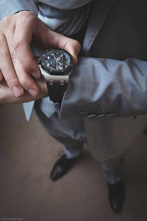 watchanish:  Audemars Piguet Tourbillon Chronograph in Platinum.Read the full article