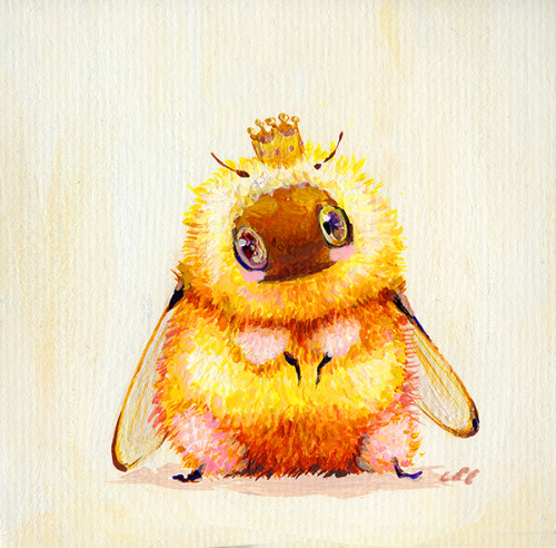 camilladerricoart:It’s good to be Queen!This fuzzy little lady “Queenie” is going to be a 6x6" 