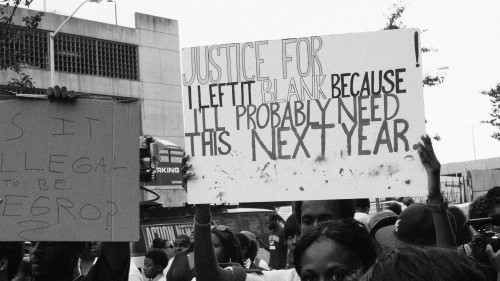 stephenphilms:  August 18th 2014 in Atlanta Georgia a peaceful Rally for the Justice of murdered unarmed teen Michael Brown took place. Michael Brown was shot 6 times in the street by a cop in Ferguson Missouri.  As the rain poured down a group of a