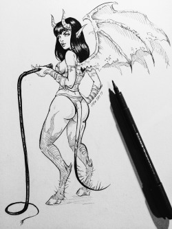 lyfeillustration:  #inktober day 17! Warcraft succubus 😈 