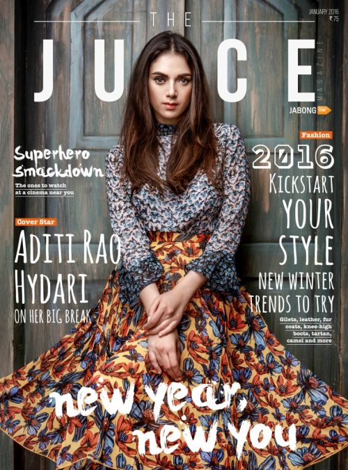 ADITI RAO HYDARI JANUARY COVER MAGAZINE BY JABONG