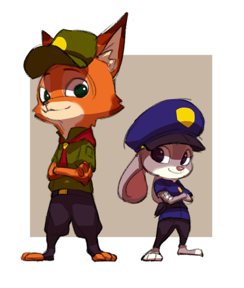 luckyyyalien:  I drew some fanart,I love both of them. zootopia is awesome!  zootopia超好看一口气儿画了好多同人哦它俩真是特别特萌！ 