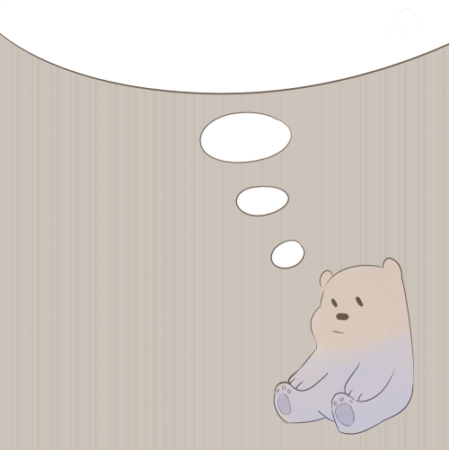 askgrizzles:reblog and see what cub Ice bear is thinking about!