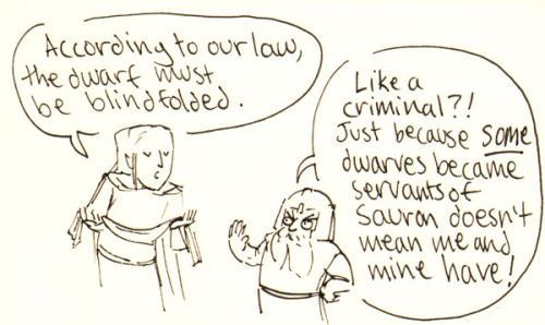 lauren-draws-things:Aragorn and the Fellowship of Stiff Necks