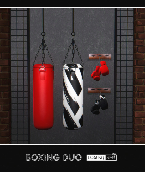 ddaengsims - Sims 4 Boxing DuoBoxing Punch Bag (Functional) - 4 SwatchesBoxing Gloves - 4 Swatches *